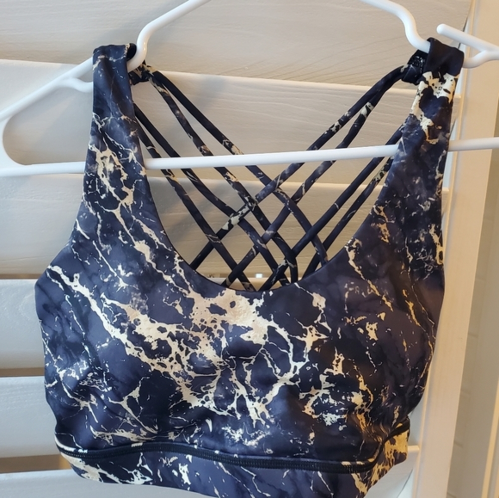 LG. CVG Gold Marble Sports Bra